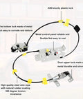 Ford F150 Left Side Door Rear Lock Latch Actuator Cable Assembly Set Upper And Lower For 2004 2008 Extended Cab Direct Replacement OE Quality Easy Install diagram with components labeled.