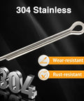 12 Pack Marine Propeller Cotter Pins Stainless Steel 304 Durable Replacement For Suzuki Outboard Motors And Evinrude Johnson Yamaha Boats Replaces 09204-03001 91401-40025-00 5030087 with wear-resistant feature
