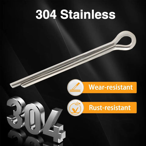 12 Pack Marine Propeller Cotter Pins Stainless Steel 304 Durable Replacement For Suzuki Outboard Motors And Evinrude Johnson Yamaha Boats Replaces 09204-03001 91401-40025-00 5030087 with wear-resistant feature