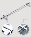 Stainless Steel Shower Door Handle For Glass Enclosures Built Tough Grab Bar With Adjustable Hole Distance 304 Grade Durable Bathroom Accessory Includes Hardware 250mm Length, chrome finish