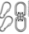 Heavy Duty 1200 Lb Capacity Swivel Ring Double Ended Eye Hook In 304 Stainless Steel with swivel hooks and snap hooks