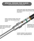 Deutsch DT Series Pin And Socket Connector Kit showing insulated wiring and contact sleeve design guidelines.