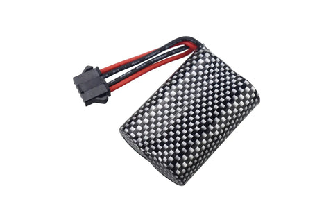 2 Pack 7.4V 1200mAh Lithium Battery For R208 R308 2008 R206 TX122 TX123 H106 V003 RC Remote Control Boat, showing connector.