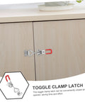 Adjustable Heavy Duty Toggle Clamp Latch Set 4 Pack, Tough Grip, Compact Pull Latch For Cabinets, Tool Boxes, Suitcases, Sliding Doors, Easy Install And Quick Release on cabinet door