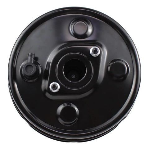 Direct Fit Vacuum Power Brake Booster For Chevrolet Silverado 1500 And Gmc Sierra 1500 Trucks 2005 To 2007 top view showing black finish.