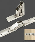 Adjustable Door Hinge Set Self Supporting Cabinet Door Flap 90 Degree Table Holder Hinge, heavy duty, silver metal