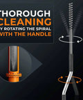 Drill Attachment Drain Snake 2.0, spiral handle detail for thorough cleaning, ideal sink and drain unblocker, DIY clog remover.