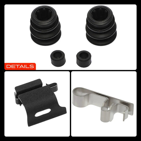 Premium Front Disc Brake Hardware Kit For Toyota Highlander 2001 To 2007 Fits Gas Models Only Not Hybrid EV Ref Number 13357Q Ultimate Replacement Parts