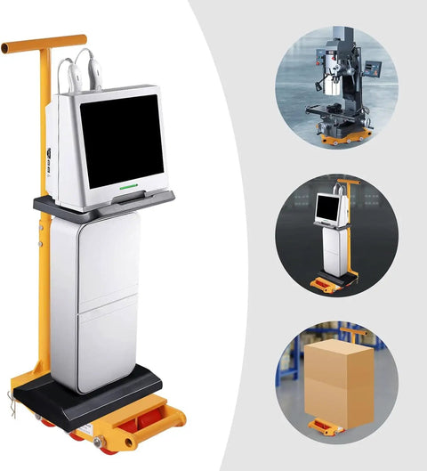 Heavy Duty Machinery Skates Built Tough For Seamless Warehouse Equipment Transport And Smooth Rolling Workshop Dollies with a monitor.