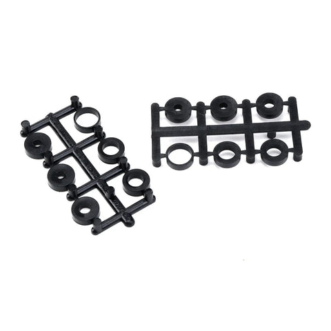 RC Propeller Set 10x4.5 Inch FPV Propellers, plastic adapter rings, visible, black, compatible with 6mm and 9mm hubs