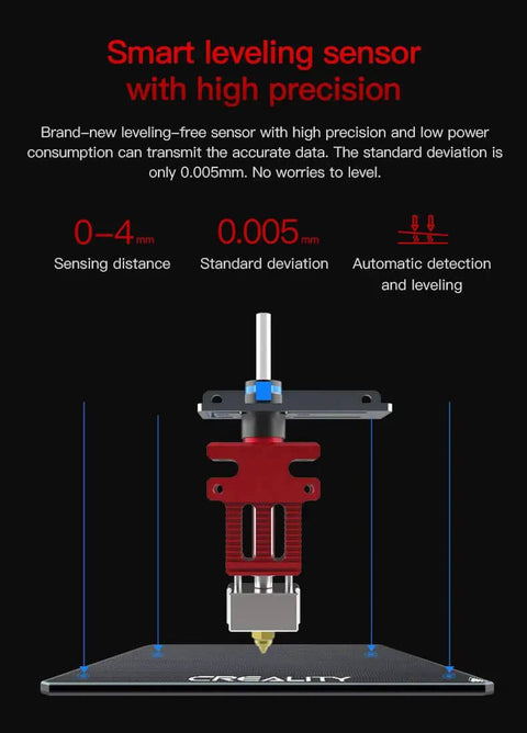 Smart leveling sensor for Hotend Extruder Full Kit For CR6 SE And CR6 MAX 3D Printers With Auto Leveling and precision detection.