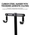 Top view of the Heavy Duty Bike Repair Stand with double hook mount, showcasing black coated steel for sturdy bike support.