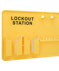 Lockout Tagout Station For Industrial Safety Deformation Proof Fifteen Point Two By Eleven Point Four Inches Tough As Nails PC Build Bright Safety Yellow Visibility Rugged Wall Mount Organizer For OSHA Compliance, yellow wall-mounted organizer