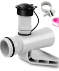 Pool Pipe Holder With Air Jet Valve Kit for Above Ground Pools, includes hose bracket and replacement parts 637R 12363 12368