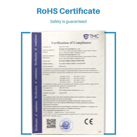 RoHS Certificate for 22 Gauge Silicone Wire Spool 250 Ft Yellow Flexible Stranded Tinned Copper, Ultra Soft Lead Wire With 60 Strands