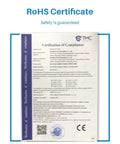 RoHS compliance certificate for 8 Gauge 2 Conductor Parallel Silicone Wire Red Black Ultra Flexible Extension Cable
