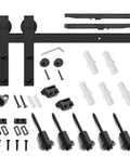 Soft Close Barn Door Hardware Kit For 42 Inch Door Fits 5 To 10 Feet Track In Two Solid Pieces For Quiet Smooth Sliding And No Fuss Install With Step By Step Instructions J Shape Track components.