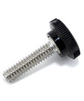 Stainless Steel Thumb Screws 1/4-20 x 1 Inch With Black Knurled Round Plastic Knob Coarse Thread Pack Of 4 USA Made