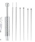 Stainless Steel Piercing Taper Ball Grabber Kit For Easy Jewelry Swap, Flat Back Earrings Applicator And Threadless Insertion Pin