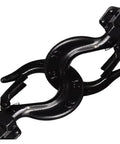 Super Lightweight Aluminum Hand Chain Hoist With Crank For Tight Wire Tensioning and Reliable Manual Lifting Up To 5000 Pounds Capacity close-up of durable black chain hooks.