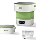 No Sweat Portable Foldable Washing Machine 20 Liter Tub With Blue Light Deep Clean features a compact design for small laundry.