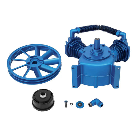 Heavy Duty Air Compressor Pump Head Upgrade 4KW 5.5HP V Type Double Cylinder Piston Motor Replacement Cast Iron Low Noise Fast Inflation 175Psi High Pressure Industrial Grade Reliable Performance