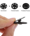 25 Sets Of 15mm Metal Snap Buttons For Clothes And DIY Crafts Black Copper Snap Fasteners With 25 Male And 25 Female Parts Durable Build