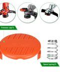 Replacement Spool Cover Cap Set For Trimmer Models GH600 GH610 GH900 And Similar Fits Includes 3 Caps And 3 Springs Red