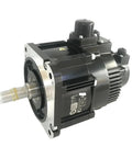 Front view of CHUNYE SGM7G servo motor with brake, 850W, Sigma-7 series, black metal housing