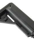 Fixed Airsoft Stock Lightweight Polymer Non Collapsible With Comfortable Rubber Butt Pad Durable Black Finish
