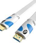 Flat 25 Foot HDMI Cable 4K 2.0 18Gbps Ultra Slim Flat Cable For Blu Ray Players And Streaming Devices With Ethernet ARC 4K 2160P 3D 1080P