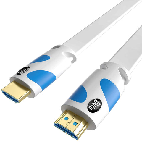 Flat 25 Foot HDMI Cable 4K 2.0 18Gbps Ultra Slim Flat Cable For Blu Ray Players And Streaming Devices With Ethernet ARC 4K 2160P 3D 1080P