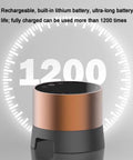 Automatic Espresso Tamper 58mm Electric Coffee Hammer With LCD Screen And Twenty Tamping Levels Rechargeable Barista Gear with battery life indicator.