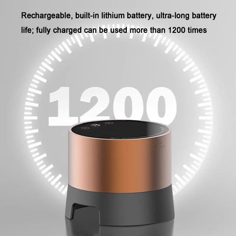 Automatic Espresso Tamper 58mm Electric Coffee Hammer With LCD Screen And Twenty Tamping Levels Rechargeable Barista Gear with battery life indicator.