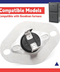 Primary Limit Switch 150 Degree 110 Degree Replacement For Goodman Furnace L40-524 with metal mounting plate