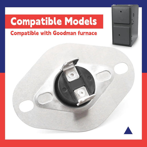Primary Limit Switch 150 Degree 110 Degree Replacement For Goodman Furnace L40-524 with metal mounting plate