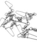 Ball Bearing Fishing Swivel With Welded Ring And Coastlock Snap For Kite Lines And Tackle Coppery Stainless Steel Corrosion Resistant Easy Open Coastlock Snap Size 8 200 Lb 10 Pack, assorted silver snap swivels