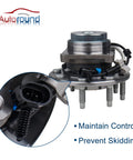 Chevy Express And GMC Savana Front Wheel Hub And Bearing Assembly 8 Lug With ABS For 2003 To 2017 Vans Replacement Upgrade