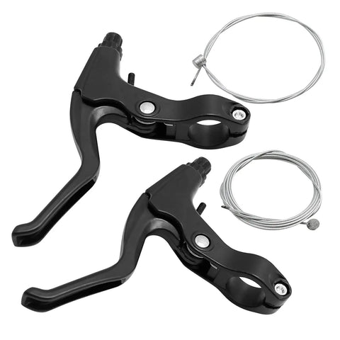Two Pack 0.87 Inch Aluminum Alloy Bicycle Brake Levers Universal Fit For Mountain Road BMX And Folding Bikes Anti Slip Handlebar Brakes