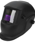 Stylish Ultralight Welding Helmet With Automatic Dimming For Serious Industrial Pros Featuring Durable ABS Construction And Solar Power To Keep You Safe During Long Heavy Duty Jobs Without The Weight Or Fatigue, viewed from the side.