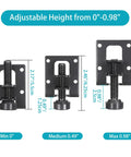 Heavy Duty 2.2 Inch L Shaped Furniture Leveler Feet Kit Four Adjustable Levelers For Wardrobe And Cabinet Stabilize