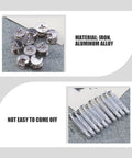 Heavy Duty 24 Piece Silver Furniture Connector Set With Thread Fastening Cam Lock Fittings for Cabinets Sofas Panels
