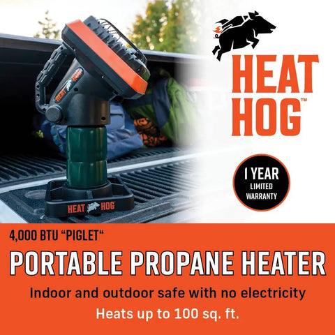 Go-To Portable Propane Radiant Space Heater 4,000 BTU Heats Up To 100 Sq Ft Indoor Outdoor Use Great For Garage Camping