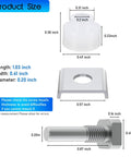 Product size details for Upgraded Shower Door Pivot Pin Replacement Kit For Framed Glass Swing Doors Heavy Duty Stainless Steel Hinge Repair.