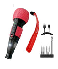 Tecjhjz Mini Electric Screwdriver Digital Torque Control With Led Light Rechargeable Lithium Battery For Home Repair auto moto maintenance, compact design with USB cable and bits.
