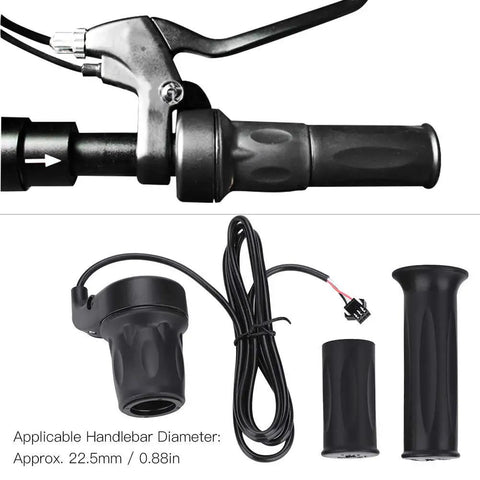 Universal Ebike Twist Throttle With Cable, 3 Wire Design For 22.5mm Handlebars, Fits Electric Bikes, Scooters And E-Vehicles, Easy Install, Smooth Acceleration, Dope Build, Durable Handlebar Throttle
