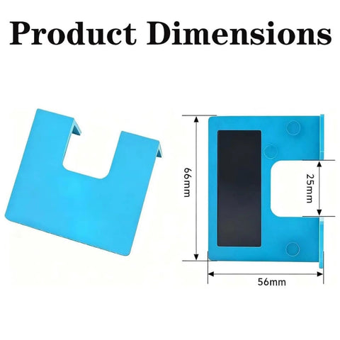 Hinge Jig Kit For Quick Door Install And Precise Hinge Cutting Magnetic Back Guide showing product dimensions and design
