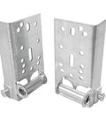 Two Pack Garage Door Bottom Lifting Brackets With 7/16 Inch Stem For Residential Use, Built Tough 13 Gauge Galvanized Steel Bottom Roller Brackets, Left And Right Set, Fasteners Not Included