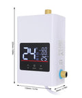 No Drama On Demand Hot Water Tankless Electric Water Heater With Slick Lcd Touchscreen US Plug 110 Volt Compact setup with LCD display.