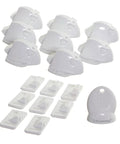 Hidden Adhesive Magnetic Cabinet Locks 2 Pack With 1 Key White Childproof Safety Latches in a bundle with lock bases